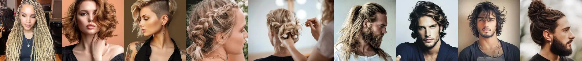 Vogue Hairstyle Collage Banner