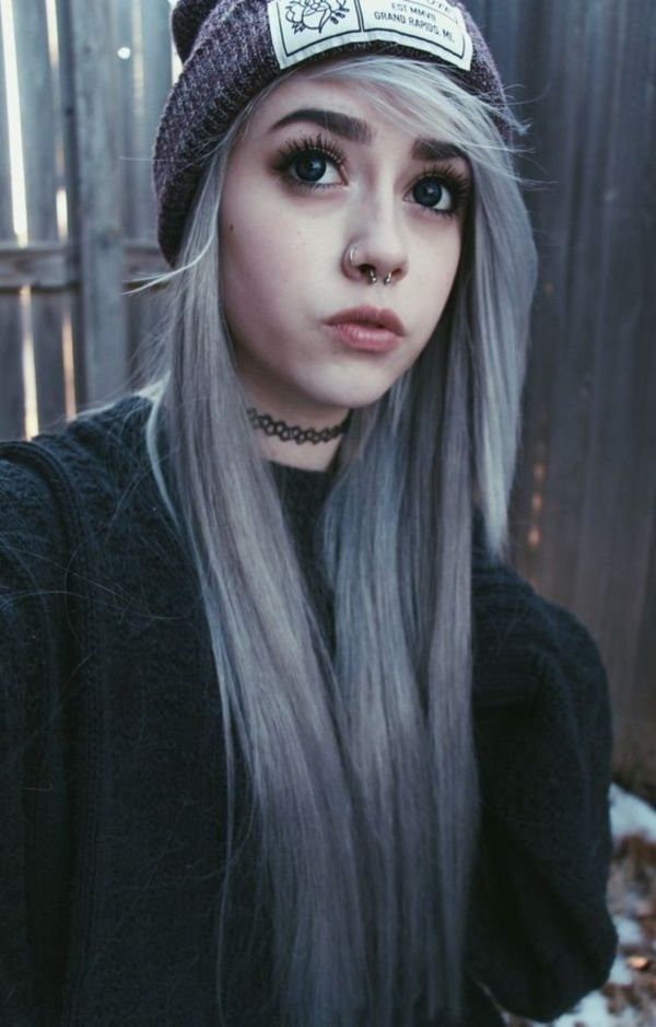 Grey Emo Hairstyles