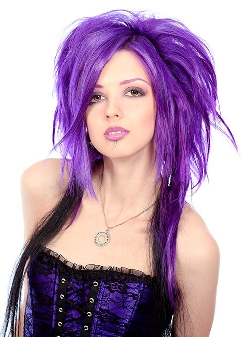 Purple Emo hairstyles