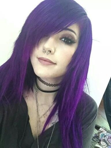 Purple Emo hairstyles