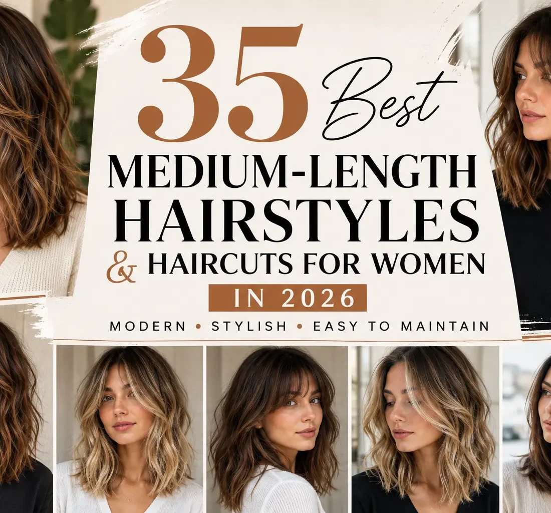 20 Best Medium-Length Hairstyles & Haircuts for Women in 2026