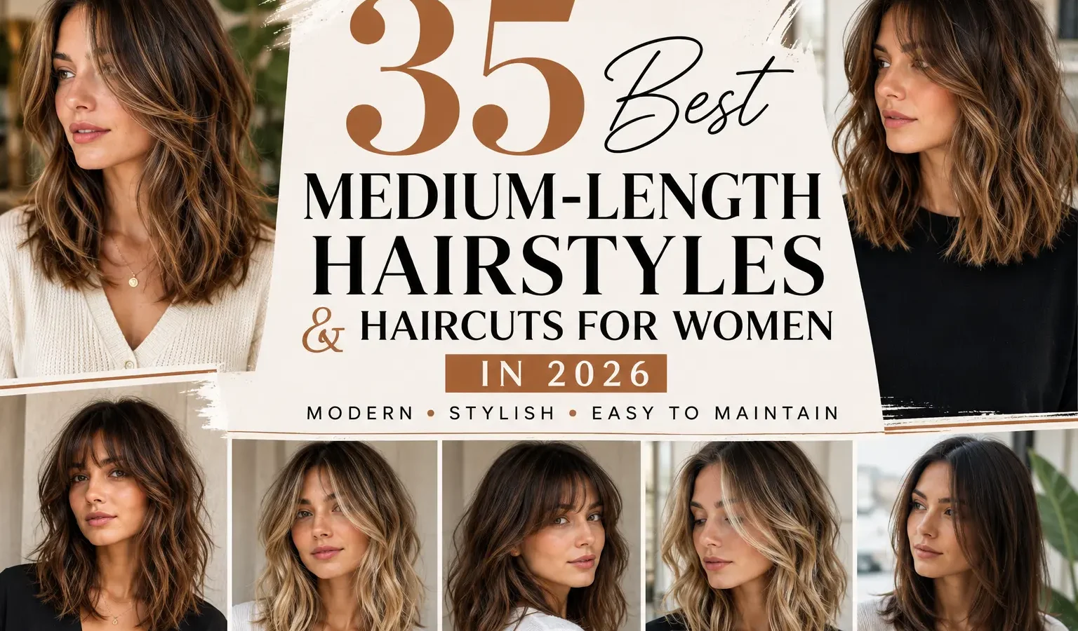 20 Best Medium-Length Hairstyles & Haircuts for Women in 2026