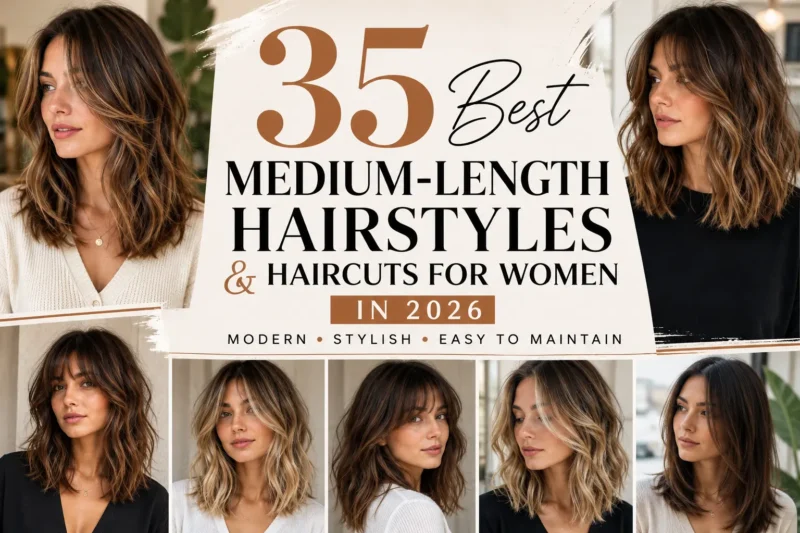 20 Best Medium-Length Hairstyles & Haircuts for Women in 2026